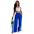C6960 cross-border   independent station fashion women's single pants solid color sweatpants multi-color