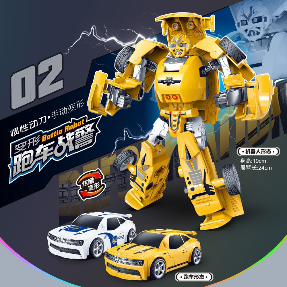 Artificial inertia car deformation military war vehicle model manual deformation robot boy kids toy mecha