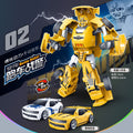 Artificial inertia car deformation military war vehicle model manual deformation robot boy kids toy mecha