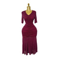 Export frenchelegance stretch mesh pleated v neck silmdress women's summer high waistslimming lookelegant long skirt