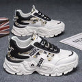 Men's shoes 2025 new winter mesh breathable hot-selling youth sports casual chunky sole trendy soft sole dad shoes