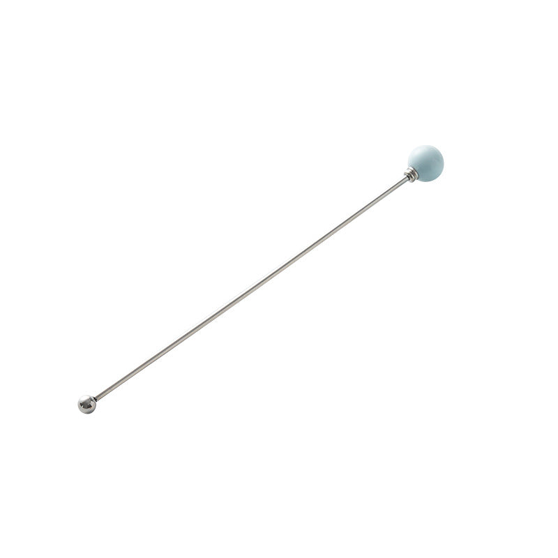 304 stainless steel tea & coffee stirring rods - multi-colored dessert picks - high-value ceramic handle milk frothing sticks - wholesale