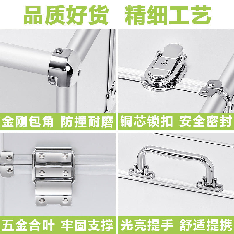 Aluminum alloy medicine box portable household large-capacity enterprise emergency first aid medicine box one piece delivery storage medical box