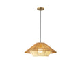 Handmade woven straw hat single-head pendant light - tea room, restaurant, b&b, retro rustic style - wholesale direct from manufacturer