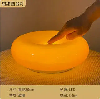 Bedside night light table lamp accessible luxuryclassy creative decorative table lamp atmosphere glass table lamp donut table lamp