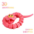 3d printed snake pink 60cm