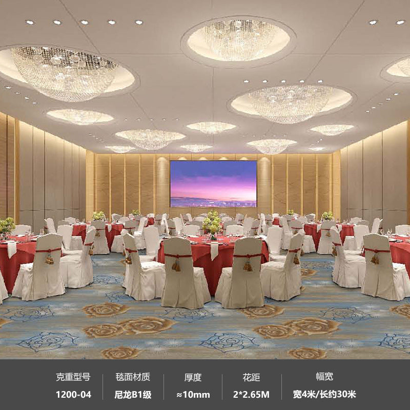 Hotel nylon 1200g banquet restaurant club room ktv suite soundproof commercial carpet thickened