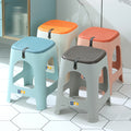 European style fashionthickened plastic stool cut out style bath stool stackable four-color high stool adult home cooked rubber stool