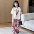 Trendy girls' summer outfit : new fashionable two-piece set for older girls and children - stylish and chic summer clothes for girls