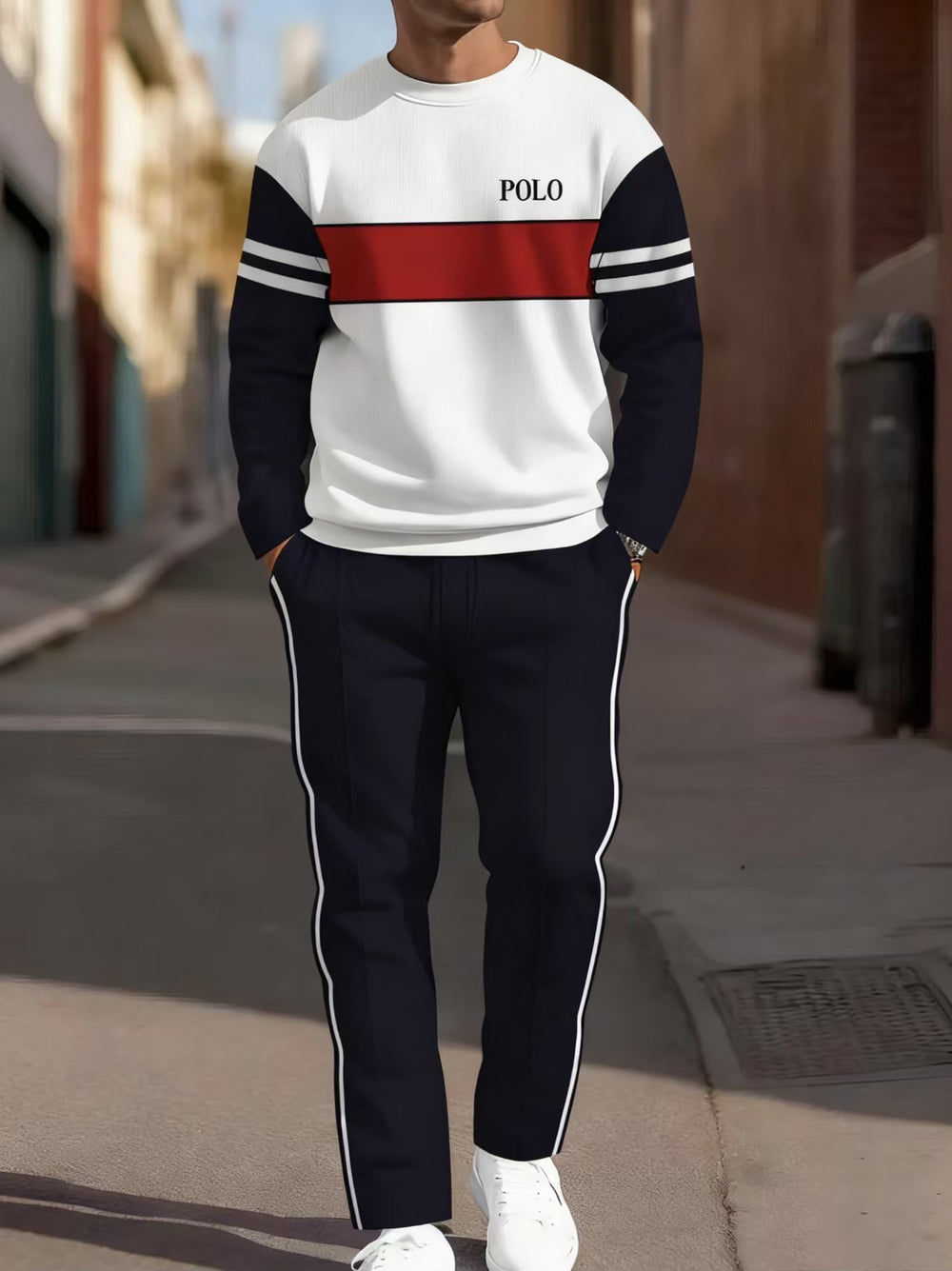 cross-border e-commerce 3d digital print men's autumn/winter new casual fitted long-sleeve hoodie and pants set