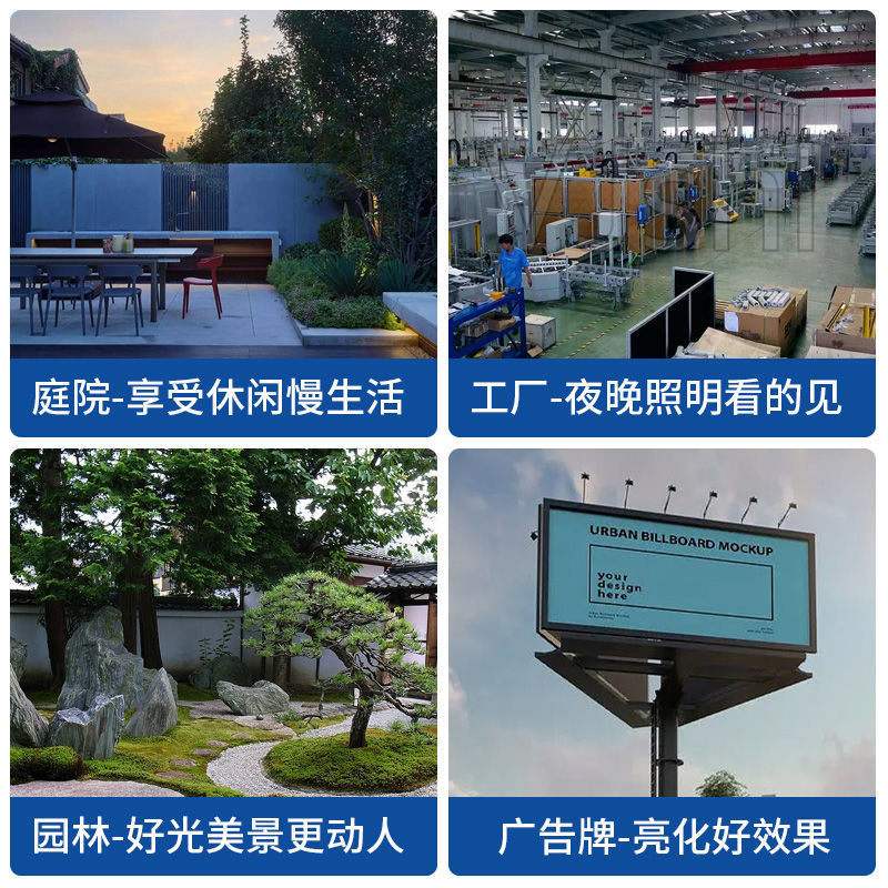 LED floodlight spotlight outdoor waterproof strong light construction site workshop searchlight garden light outdoor lighting