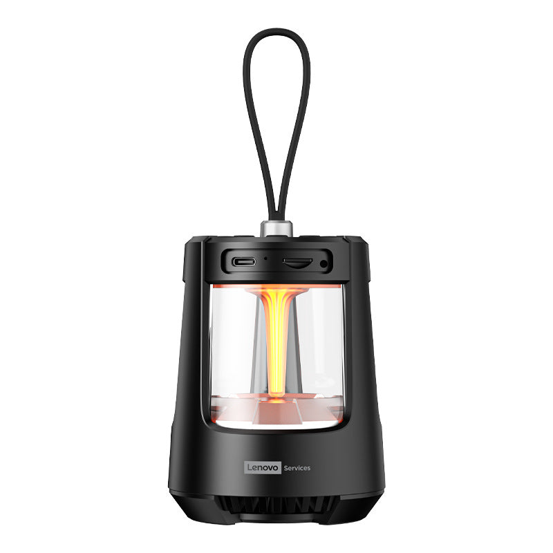 Lenovo hd106 outdoor bluetooth speaker - camping atmosphere light, waterproof, portable, high-fidelity audio, long-lasting battery, wireless speaker