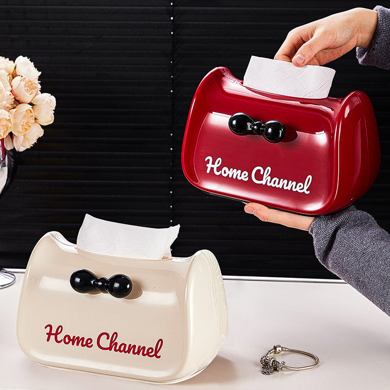 Household high-value non-punching tissue box, living room napkin paper box, creative advanced pumping paper box, desktop coffee table storage
