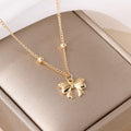 Wholesale bowknot necklaces - new european and american cross-border jewelry, niche light luxury necklaces, simple and versatile alloy pendants for women
