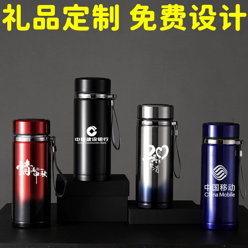 304 large capacity smart sling cup wholesale outdoor portable thermos water kettle car travel water cup engraved logo