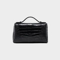 Lp19 genuine leather lunch box bag new arrival gigi same style kelly bag pebbled cowhide satchel bag simple shoulder bag for women