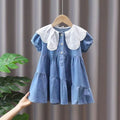 Girls' denim embroidered cartoon tank dress - spring/summer  new collection - wholesale & dropshipping available