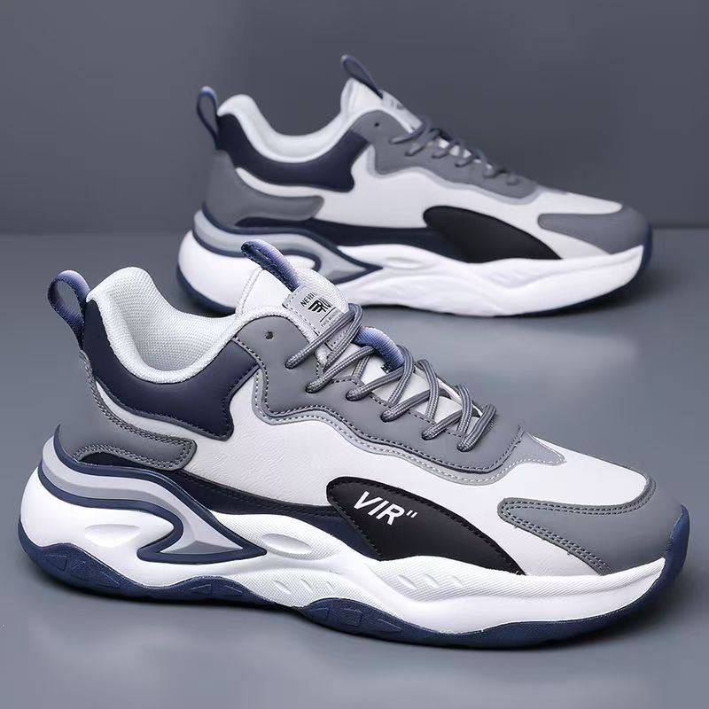 Men's shoes 2025 new spring collection: anti-slip, height-increasing, soft-soled casual running sneakers for teenagers and middle school boys - trendy footwear