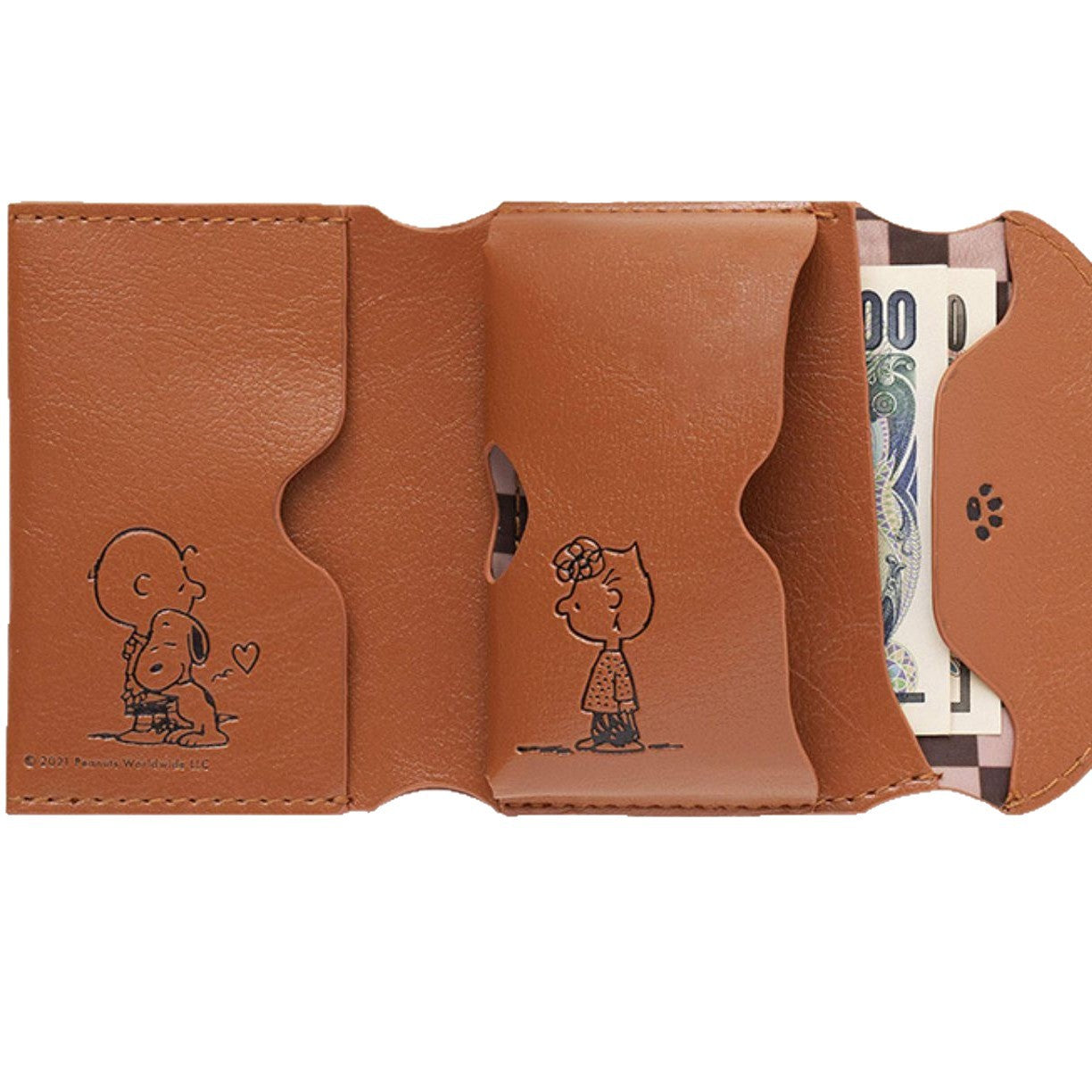 Snoopy cartoon pattern change bag style retro leather card space bag Japanese magazine appendix cute storage bag