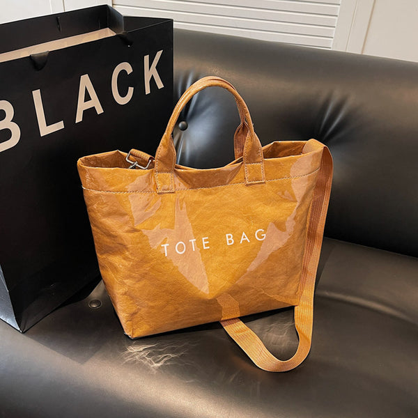 Stylish retro DuPont paper simple messenger bag new commuter large-capacity shoulder bag popular versatile portable women's bag