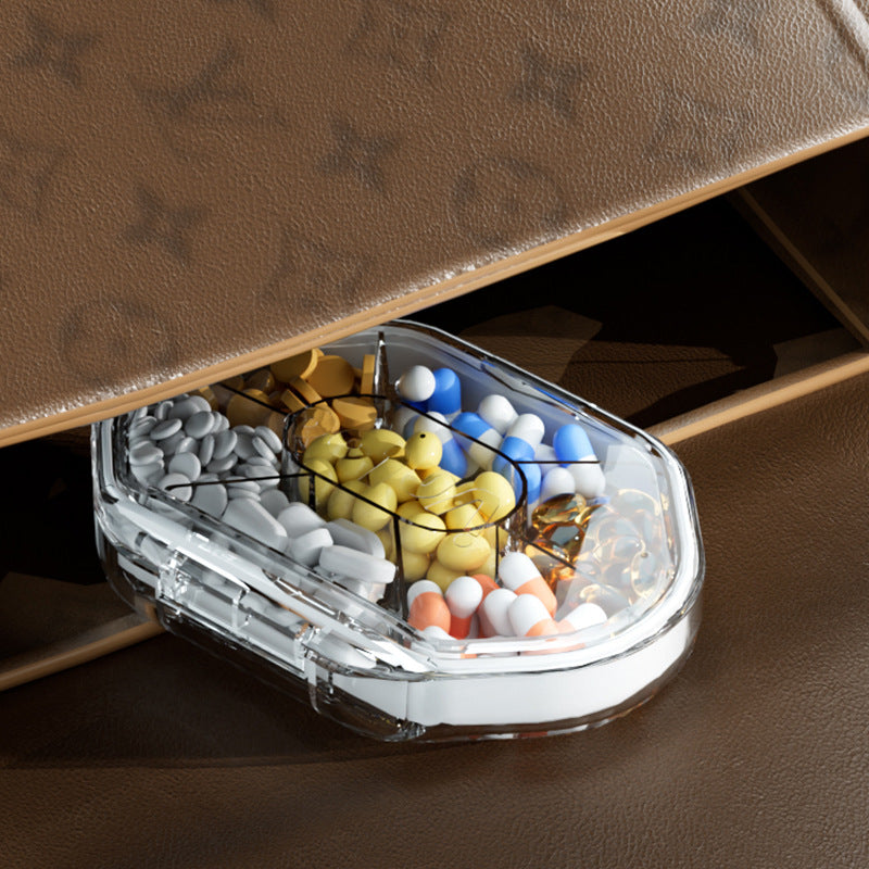 Portable carry-on small medicine box ins wind mini seven-day compartment medicine box, food-grade household medicine box