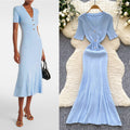 Thousand gold wind accessible luxuryclassy knittingdress women's summer silmslimming look design elegant chic mermaid dress