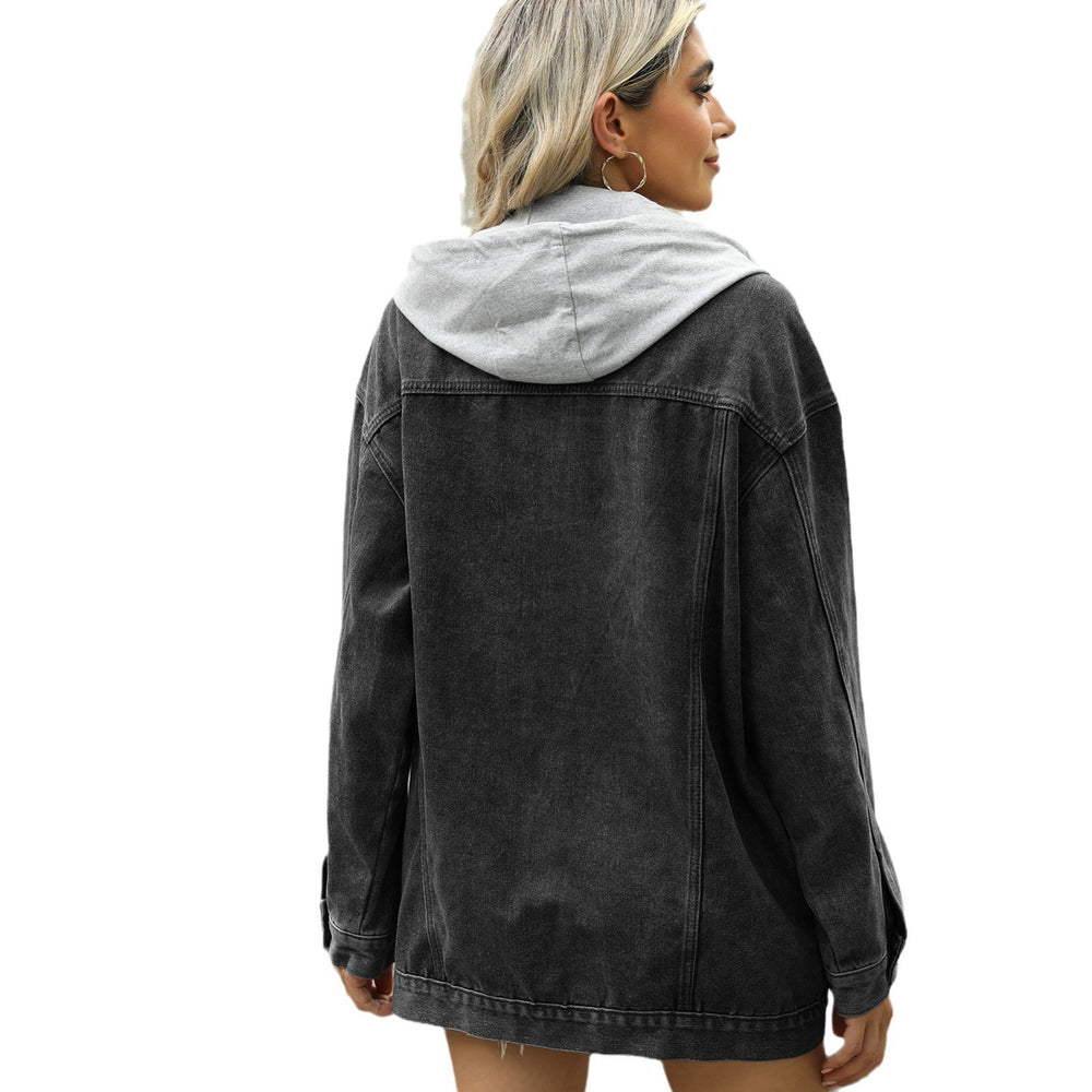Ebay european and american cross-border foreign trade women's clothing autumn new  independent station washed casual denim jacket tops