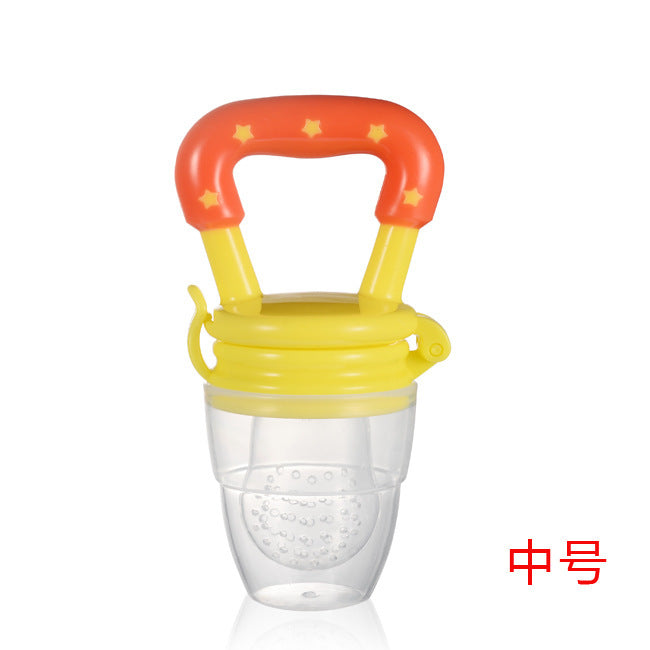 Factory custom baby bite children's complementary food fruit and vegetable Le Baobao silicone mesh bag pacifier feeding tableware