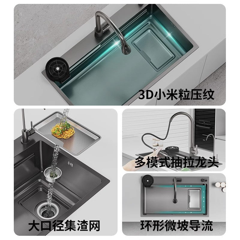 New arrival slag sink large single slot thickenedsus304 stainless steel for home kitchen sink sink sink