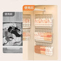 Stainless steel thickened multi-head clothes hanger with multiple clips for drying socks, multi-functional drying rack for underwear, windproof sock drying rack