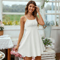 european and american women's clothing: fresh & sweet cinched-waist cami mini dress, a-line swing dress
