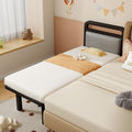 Spliced bed, soft-packed bed, widened iron kids bed, large bed, adults can sleep, spliced iron frame bed with guardrail crib