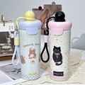 Ready-to-ship, high-demand, aesthetically pleasing floating ball water bottle. made with 316 stainless steel, this insulated tumbler is perfect for students. large capacity, cartoon-style, and irresistibly cute