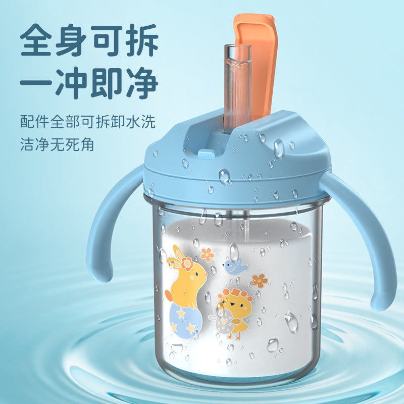 English boxed new infant learning drinking cup baby drinking cup children's milk cup with scale factory direct sales