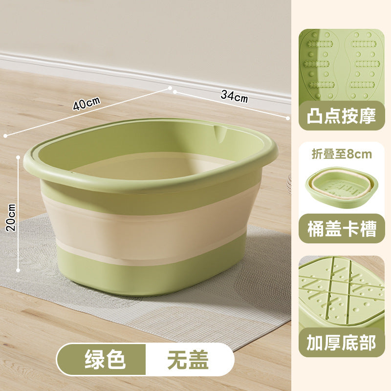 Collapsible foot soak bucket - portable, thickened foot bath basin for home use - calf-height, insulated foot washing basin - dropshipping available