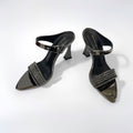 2026 summer new european and american style stiletto heel open toe pu leather high heel mules - women's fashionable outdoor half slippers