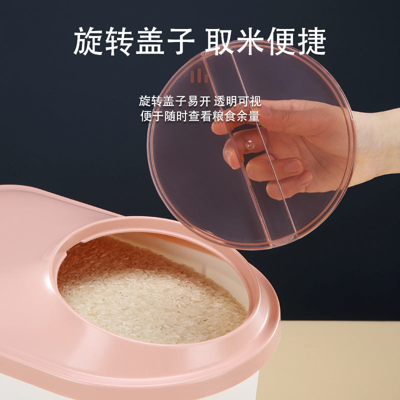Kitchen Japanese-style rice bucket, grain storage box, household sealed insect-proof and moisture-proof rice bucket 10kg food grade