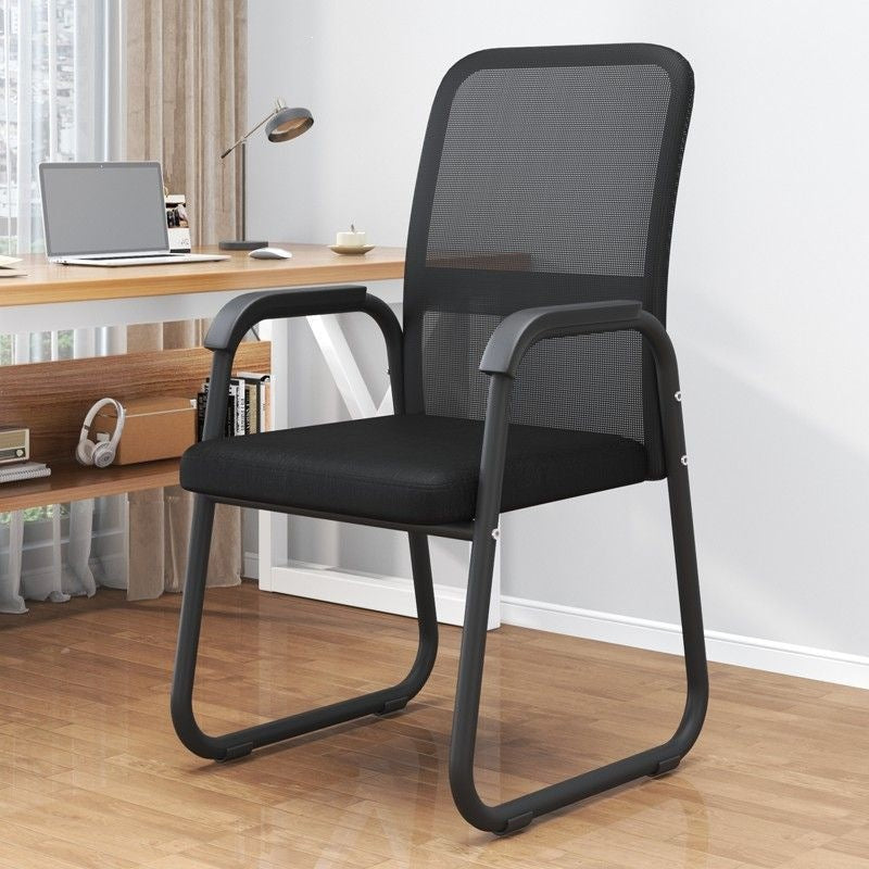 Computer chair for homeplaid long sitting office chair bow-shaped staff conference chair college student dormitory backrest mahjong chair
