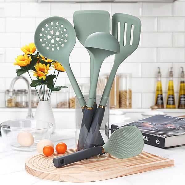 New, spatula spoon food grade silicone, high temperature resistance, anti-scalding cooking non-stick pan, shovel household cooking utensils