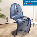 Pantone chair art light luxury dining chair popular transparent plastic chair scandinavian for home modern casual backrest makeup stool