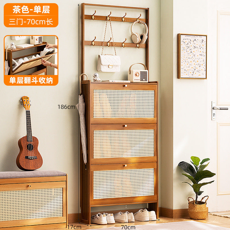 Simple shoe rack household door multi-layer with door dust-proof entry shoe rack shoe cabinet high vertical integrated storage rack