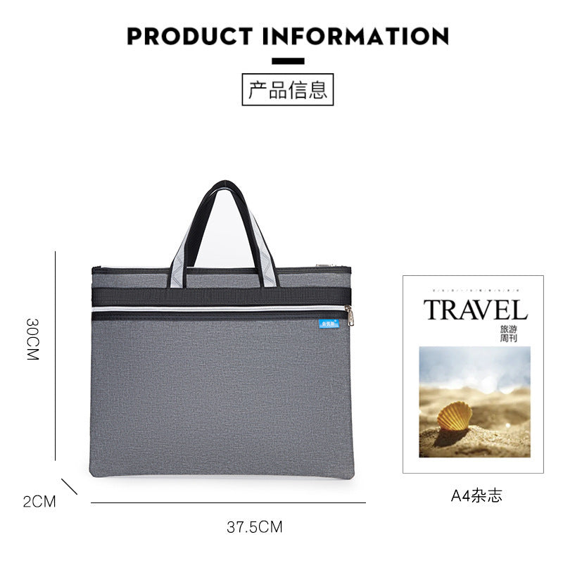 Self-Youxin briefcase custom logo tote bag file bag zipper Oxford cloth men's business briefcase 502