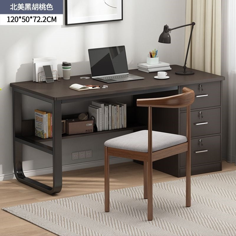 Office desk desktop home bedroom desk office desk boss table simple rental house with drawer computer desk no