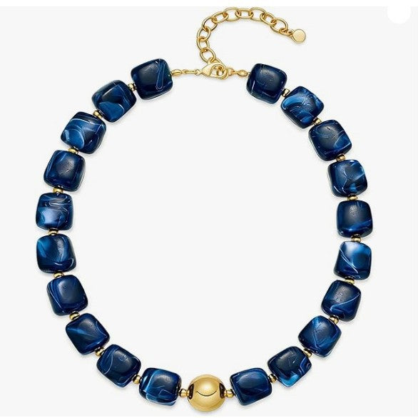 new arrival acrylic resin necklace jelly colorful statement choker women's summer beach jewelry amazon