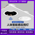Anti-glare sensor downlight embedded infrared human body sensor intelligent for home entrance aisle led ceiling light spotlight