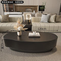 Special-shaped rock slab mango coffee table modern casual size apartment oval living room for home simple