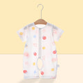 Baby short-sleeve romper with open crotch - summer outfit for infants and toddlers - class a pure cotton thin summer clothes - baby onesie for summer