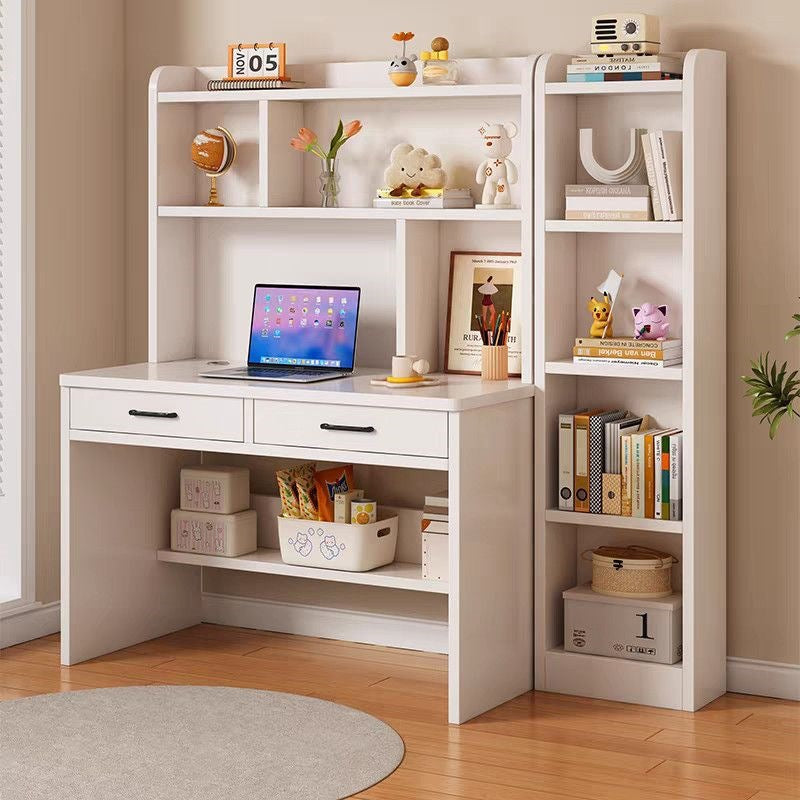 Accessories solid wood desk all solid wood bookshelf all-in-one table combination bookcase multi-functional middle school student study table electric