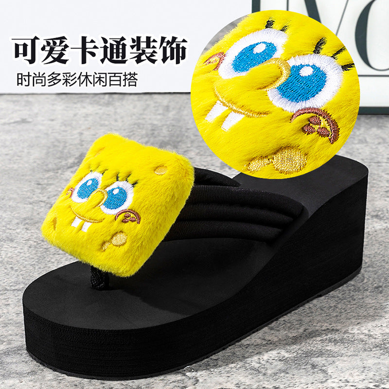Flip-flopssummer women's trendy beach slippers casual style outwearabrasion resistantnon-slip sandals ins sports trendy brand