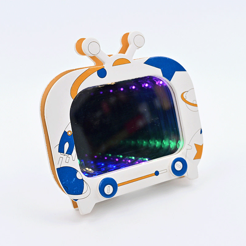 KT board space-time tunnel, reflection of light STEAM physics technology small production children's handmade science experiment materials